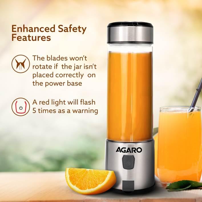 ortable USB Rechargeable Mini Juicer Blender,Electric Juicer Bottle For Smoothies and Juices, Mixer Juicer that Crushes Ice,